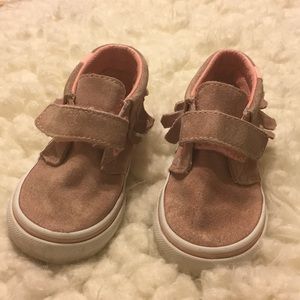 Pink Kid Vans Chukka V Moc Suede